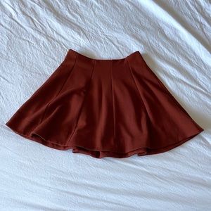 Urban Outfitters Burgundy Skater Skirt